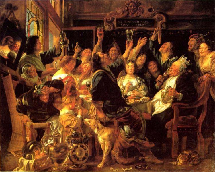 Jacob Jordaens Feast of the bean king Germany oil painting art